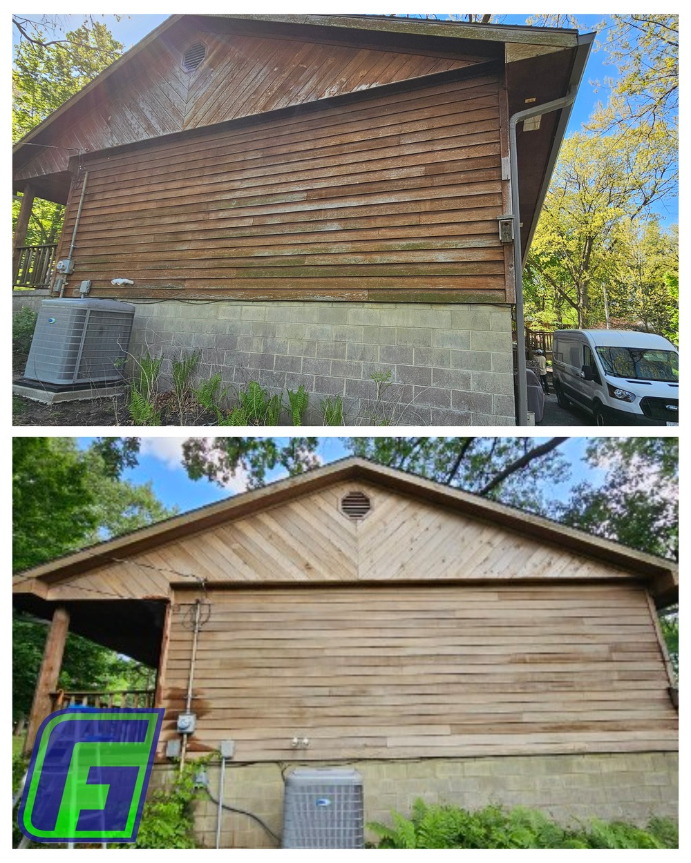 Cedar Sided House Washing Restoration in St. Joseph, MO